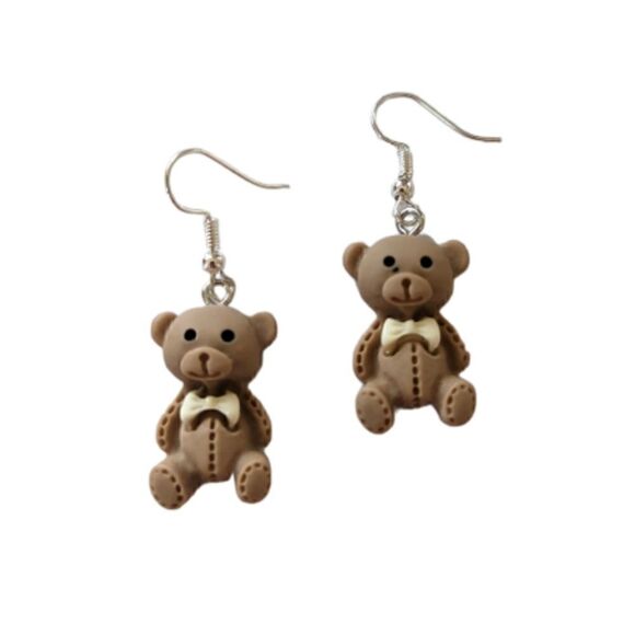 Teddy Bear Earrings  - Picture 1 of 6